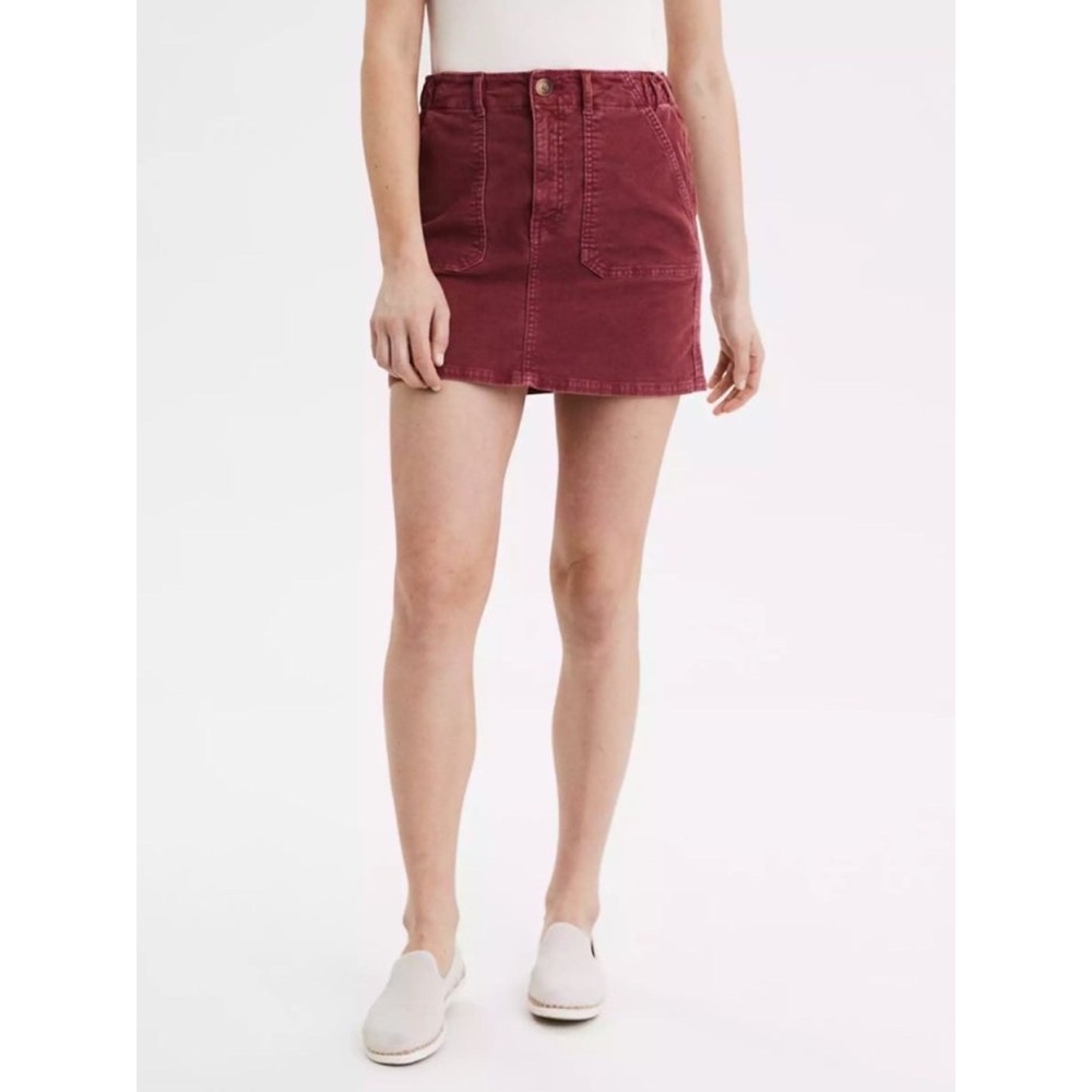 AEO | High-Waisted Corduroy A-Line Skirt